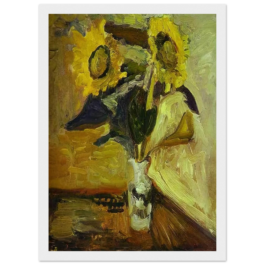 VASE OF SUNFLOWERS 1898 Framed Poster | Henri Matisse Framed Prints Wall Art | Henri Matisse Print