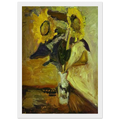 VASE OF SUNFLOWERS 1898 Framed Poster | Henri Matisse Framed Prints Wall Art | Henri Matisse Print
