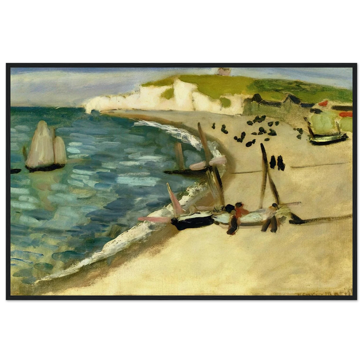 AHT AMONT CLIFFS AT ETRETAT 1920 Framed Poster | Henri Matisse Framed Prints Wall Art | Henri Matisse Print