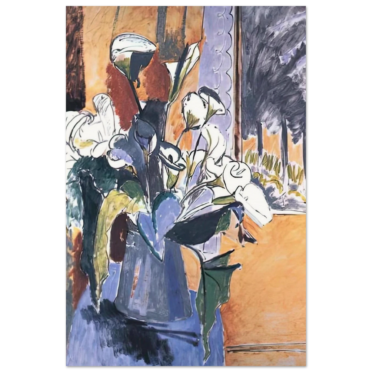 FLOWERS ON THE WINDOWSILL 1913 Poster | Henri Matisse Poster | Henri Matisse Print