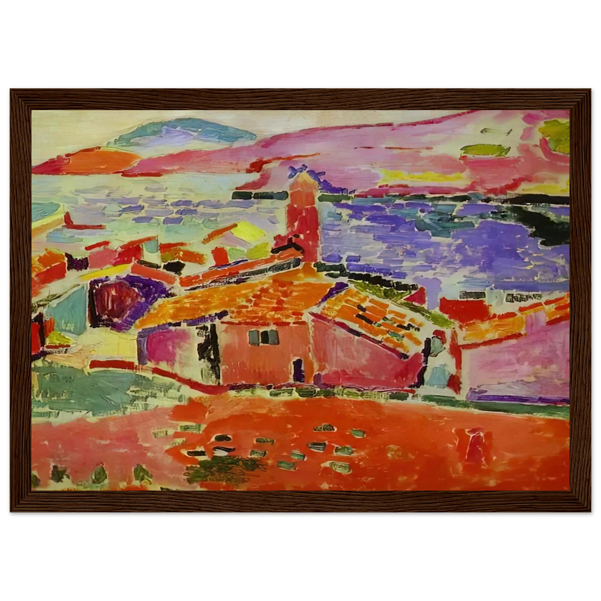 VIEW OF COLLIOURE 1 Framed Poster | Henri Matisse Framed Prints Wall Art | Henri Matisse Print