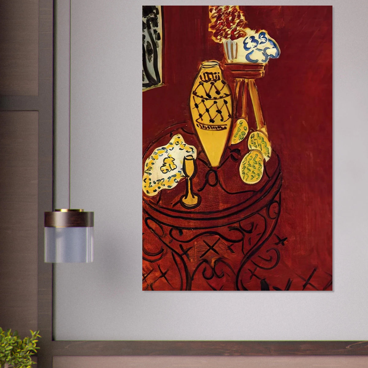INTERIOR IN VENETIAN RED 1946 Poster | Henri Matisse Poster | Henri Matisse Print
