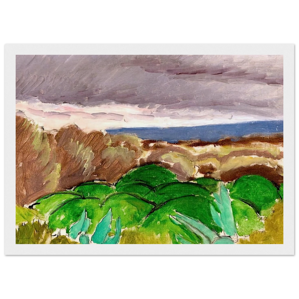 CAGNES LANDSCAPE IN STORMY WEATHER 1917 Framed Poster | Henri Matisse Framed Prints Wall Art | Henri Matisse Print