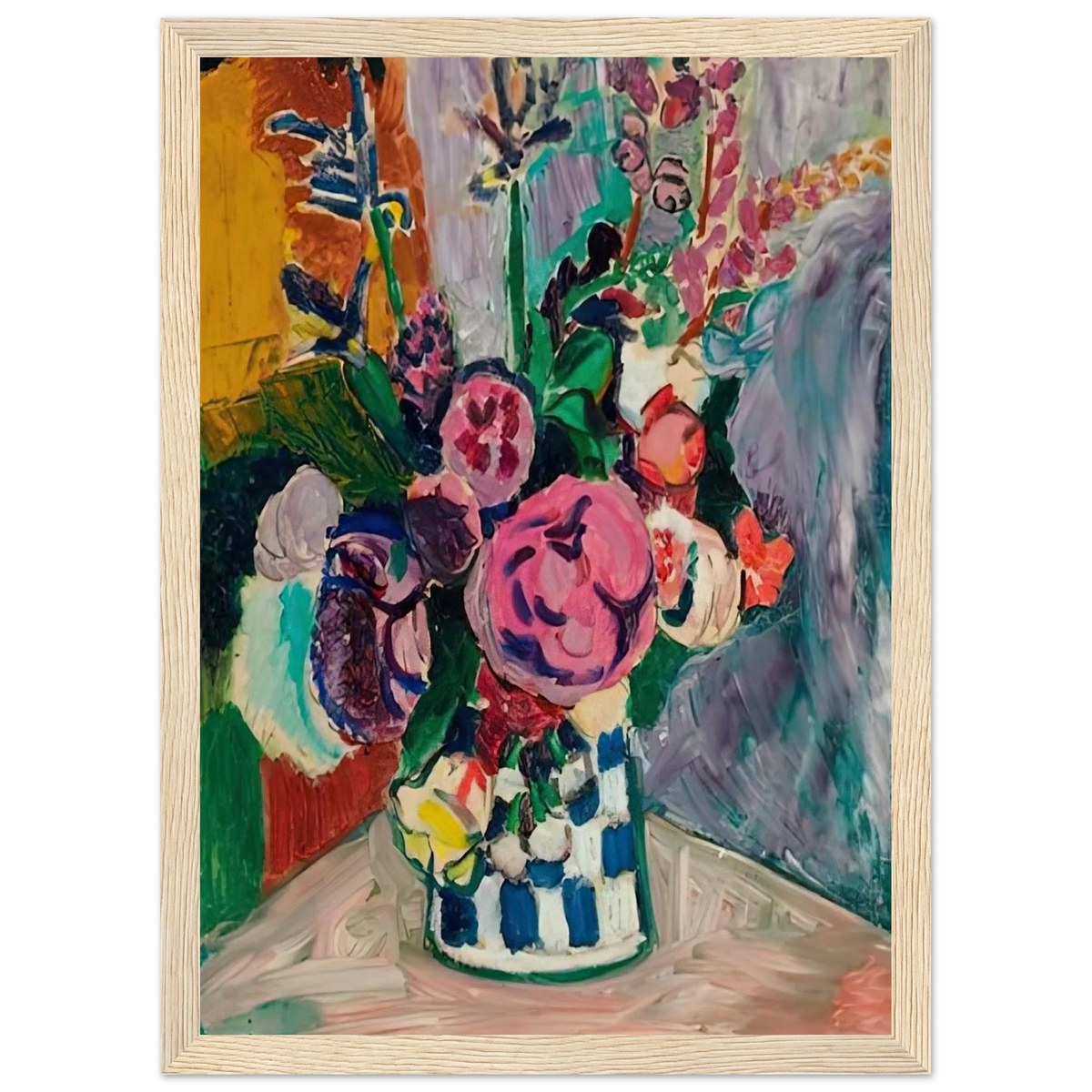 LES PIVOINES 1907 Framed Poster | Henri Matisse Framed Prints Wall Art | Henri Matisse Print