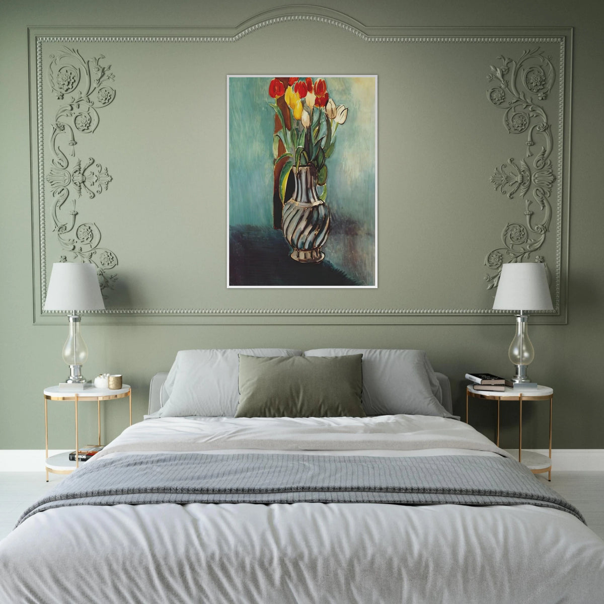 ME MYSELF STENDHAL VASE OF TULIPS 1914 Framed Poster | Henri Matisse Framed Prints Wall Art | Henri Matisse Print