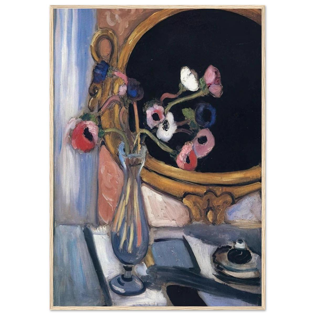 ANEMONE AND MIRROR 1920 Framed Poster | Henri Matisse Framed Prints Wall Art | Henri Matisse Print