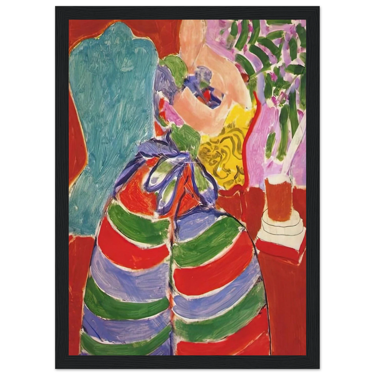 THE STRIPED DRESS 1938 Framed Poster | Henri Matisse Framed Prints Wall Art | Henri Matisse Print