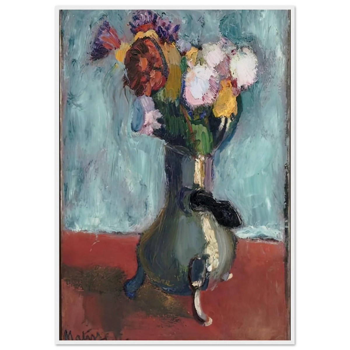 BOUQUET OF FLOWERS IN CHOCOLATE 1902 Framed Poster | Henri Matisse Framed Prints Wall Art | Henri Matisse Print