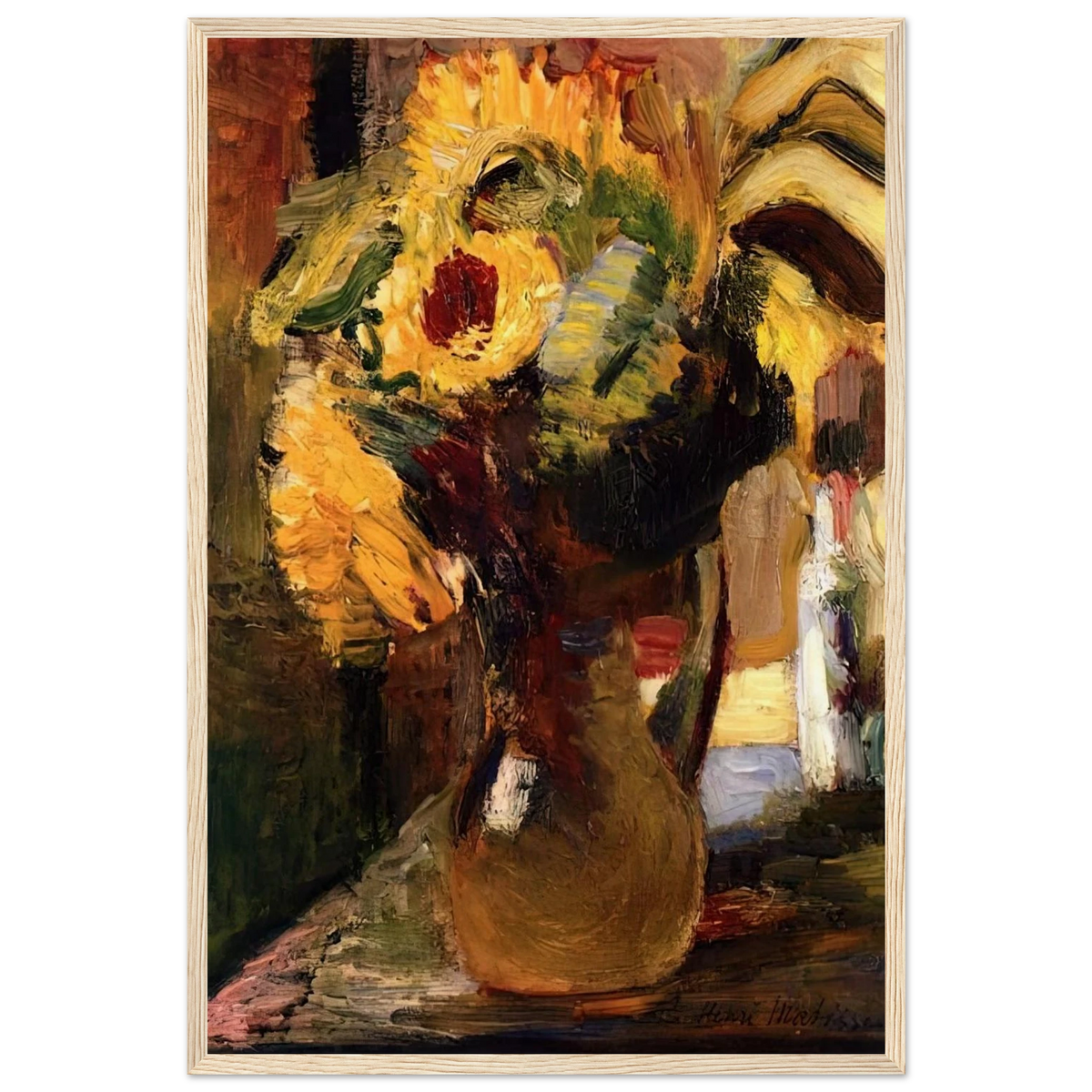 BOUQUET OF SUNFLOWERS 1897 Framed Poster | Henri Matisse Framed Prints Wall Art | Henri Matisse Print