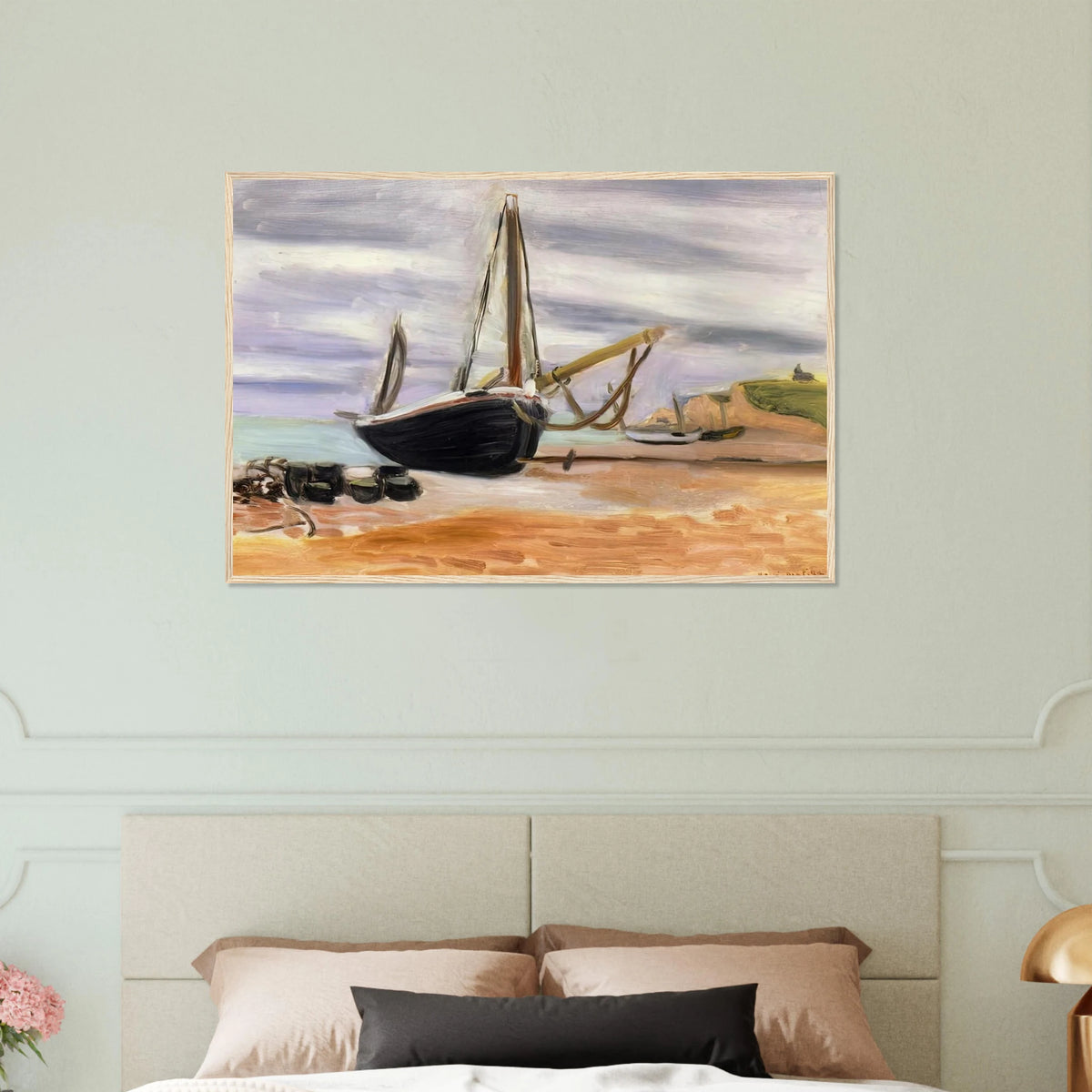 BOATS AT ETRETAT 1920 Framed Poster | Henri Matisse Framed Prints Wall Art | Henri Matisse Print