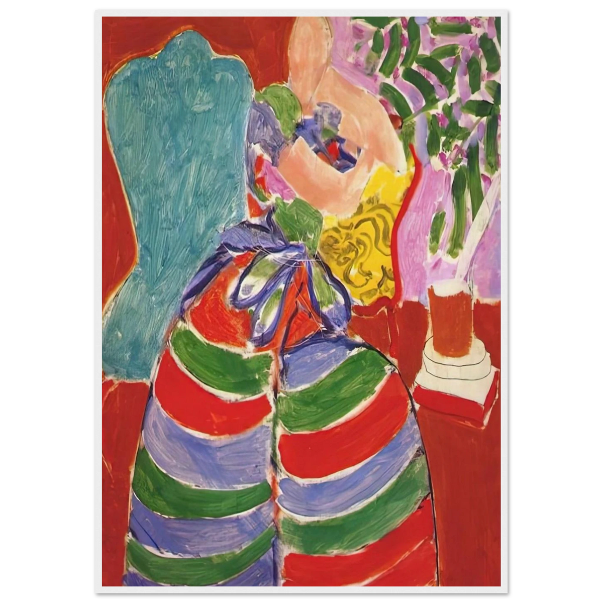 THE STRIPED DRESS 1938 Framed Poster | Henri Matisse Framed Prints Wall Art | Henri Matisse Print