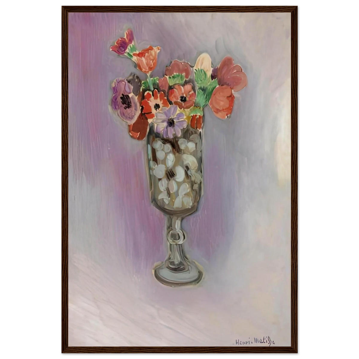 BOUQUET OF ANEMONES 1918 Framed Poster | Henri Matisse Framed Prints Wall Art | Henri Matisse Print