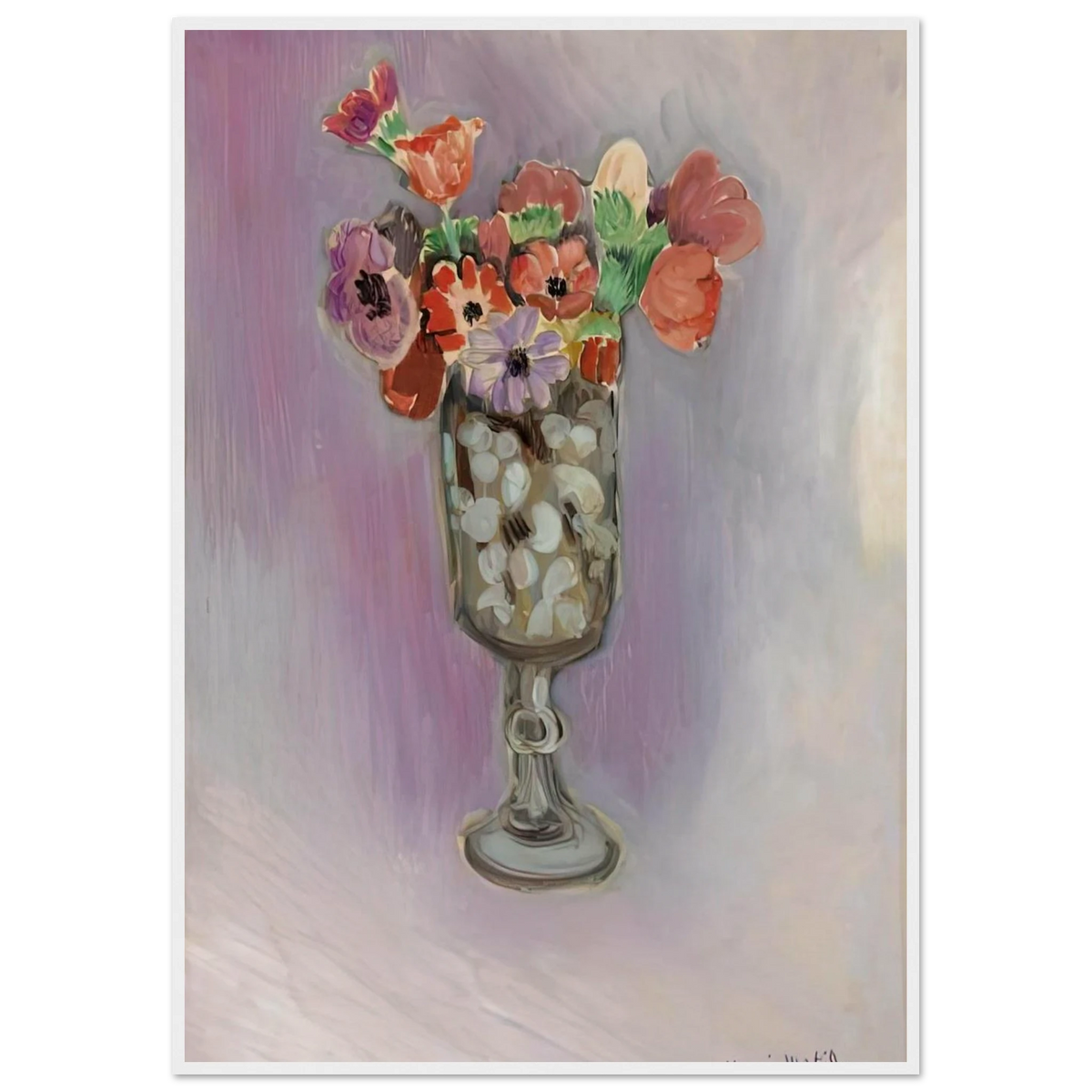 BOUQUET OF ANEMONES 1918 Framed Poster | Henri Matisse Framed Prints Wall Art | Henri Matisse Print