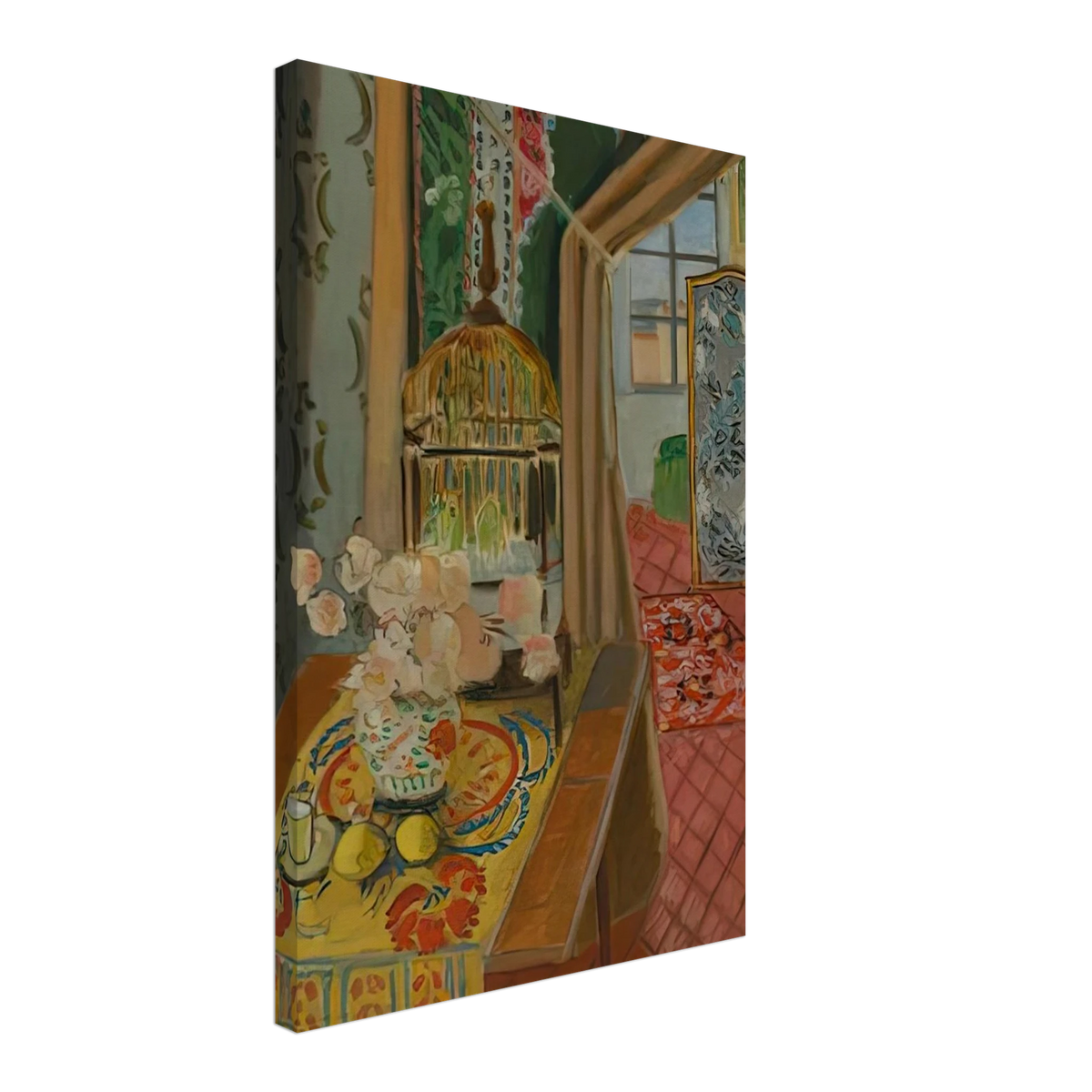 INTERIOR FLOWERS AND PARAKEETS 1924 Canvas | Henri Matisse Canvas | Henri Matisse Print