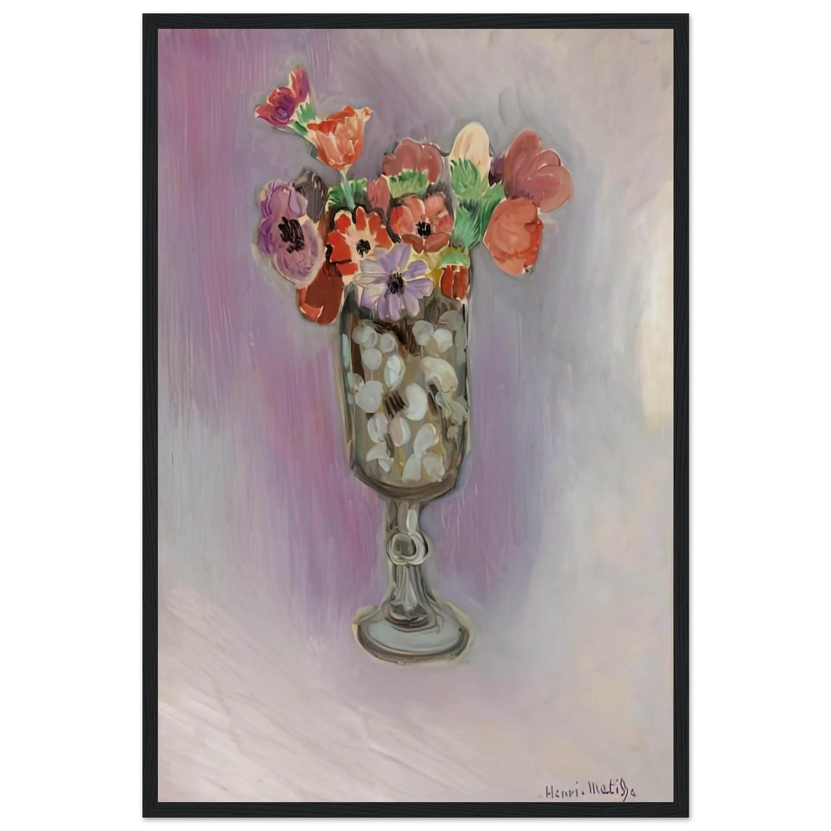 BOUQUET OF ANEMONES 1918 Framed Poster | Henri Matisse Framed Prints Wall Art | Henri Matisse Print