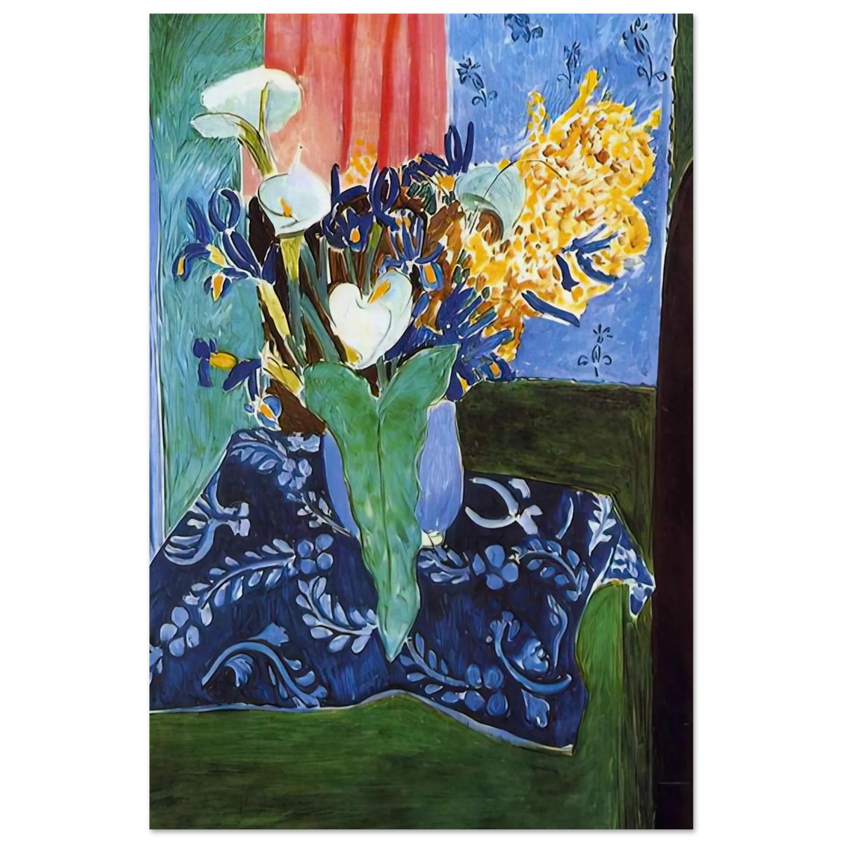 CALLA LILIES IRISES AND MIMOSAS 1913 Poster | Henri Matisse Poster | Henri Matisse Print