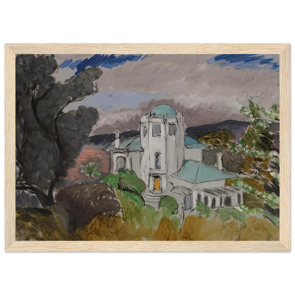 BLUE VILLA 1918 Framed Poster | Henri Matisse Framed Prints Wall Art | Henri Matisse Print