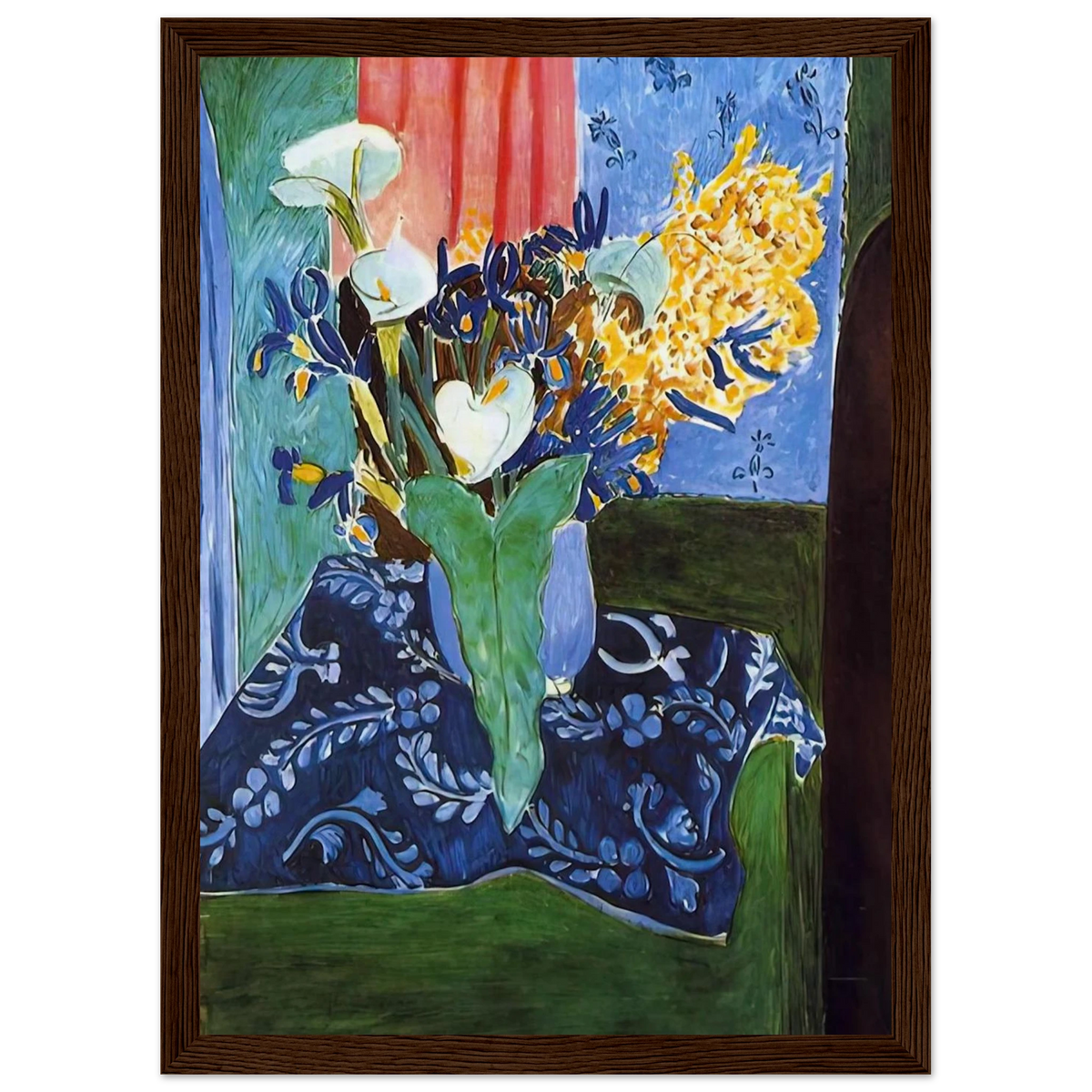 CALLA LILIES IRISES AND MIMOSAS 1913 Framed Poster | Henri Matisse Framed Prints Wall Art | Henri Matisse Print