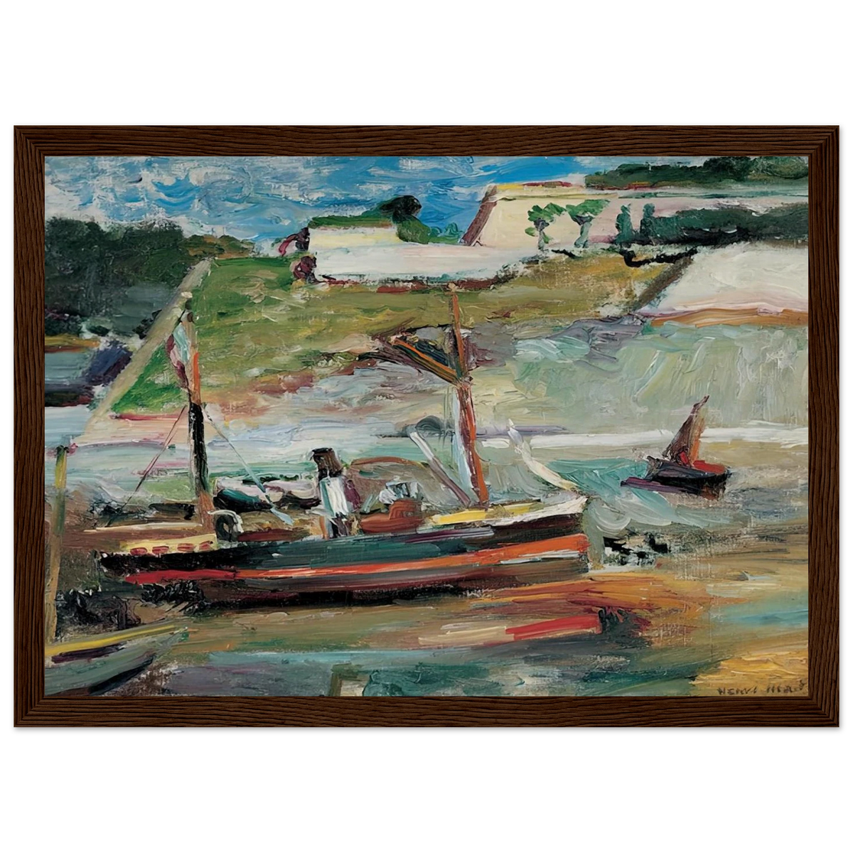BELLE ILE LE PORT DE PALAIS 1896 Framed Poster | Henri Matisse Framed Prints Wall Art | Henri Matisse Print