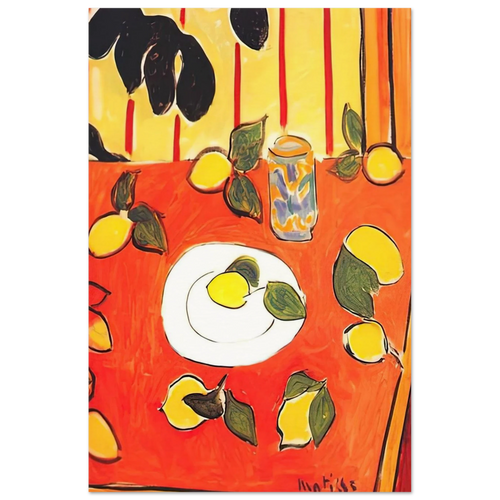BLACK PHILODENDRON AND LEMONS 1943 Poster | Henri Matisse Poster | Henri Matisse Print