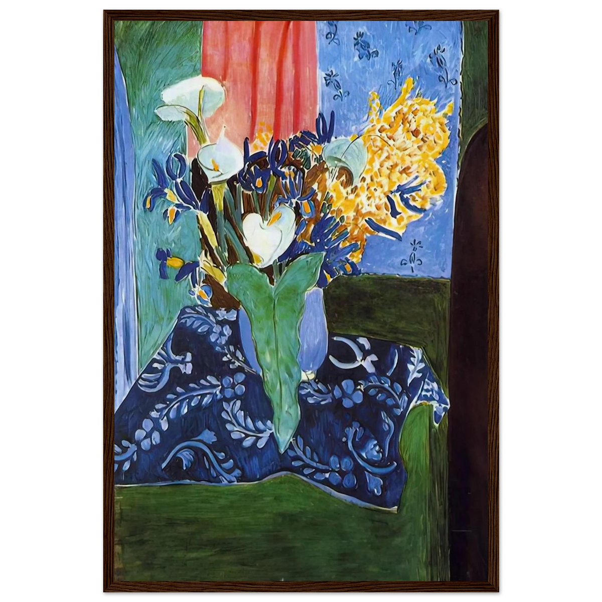 CALLA LILIES IRISES AND MIMOSAS 1913 Framed Poster | Henri Matisse Framed Prints Wall Art | Henri Matisse Print