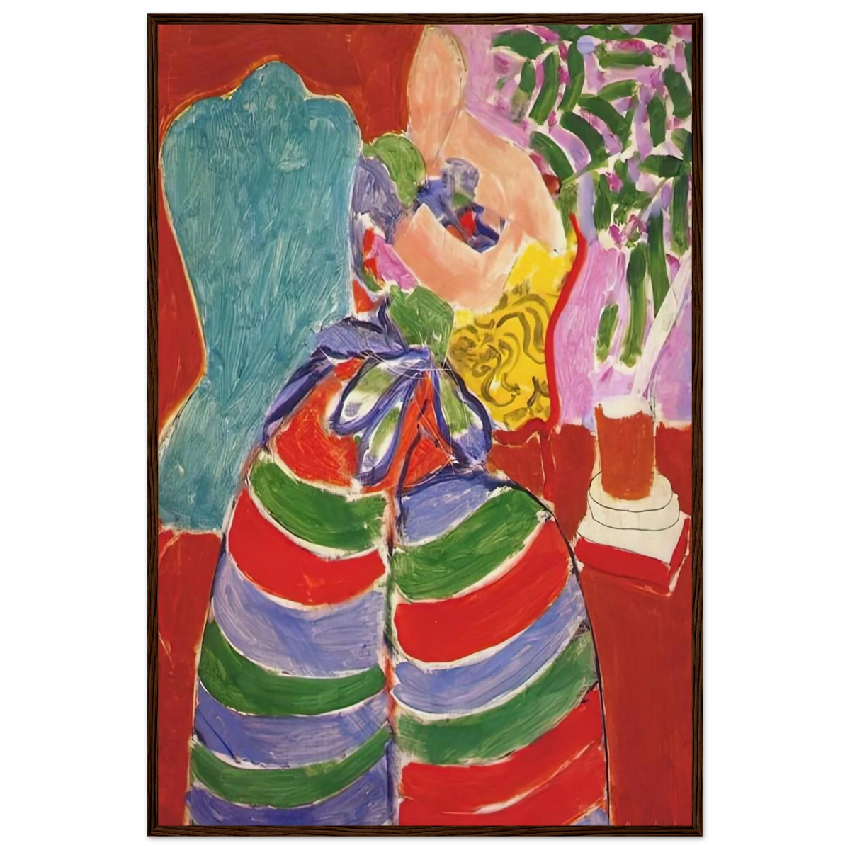 THE STRIPED DRESS 1938 Framed Poster | Henri Matisse Framed Prints Wall Art | Henri Matisse Print