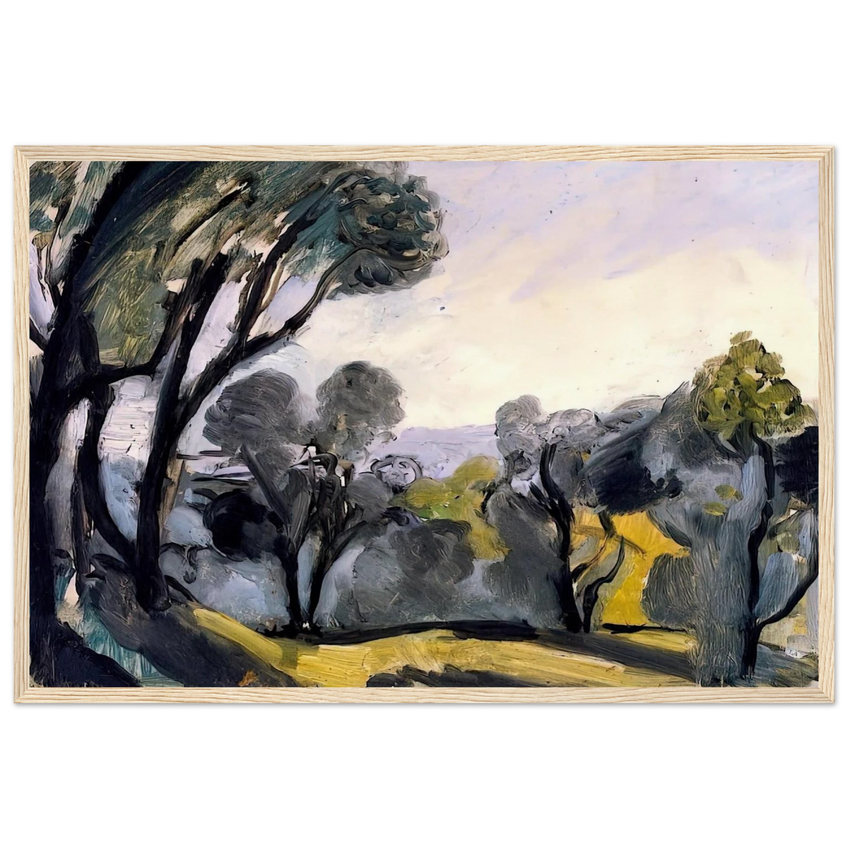 LANDSCAPE WITH OLIVE TREES 1918 Framed Poster | Henri Matisse Framed Prints Wall Art | Henri Matisse Print