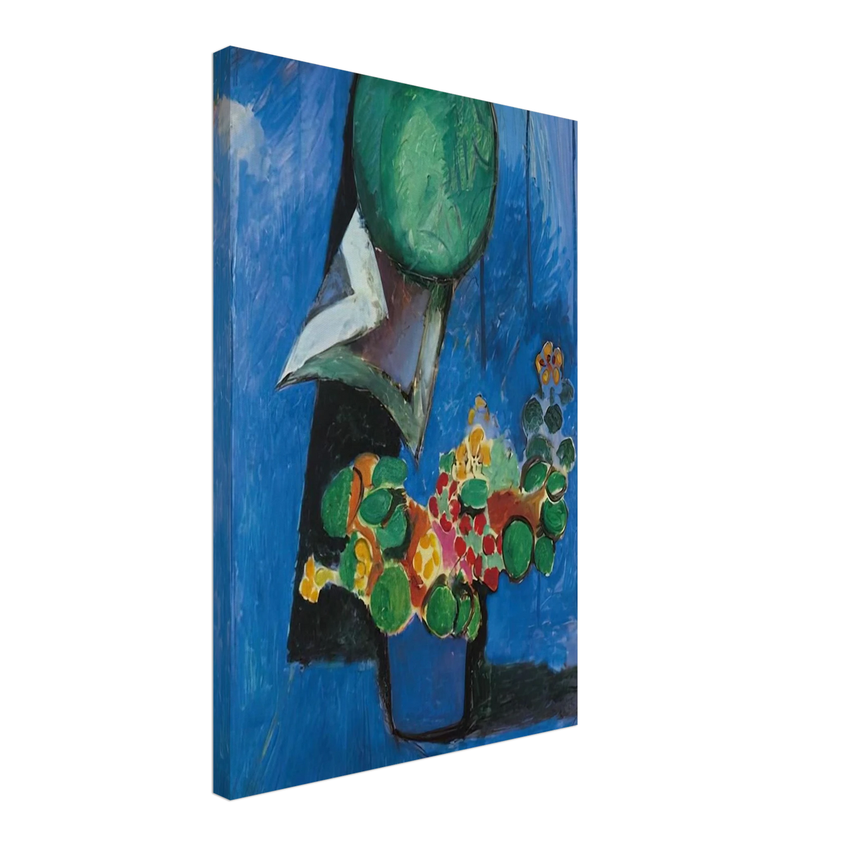 FLOWERS AND CERAMIC PLATE 1913 Canvas | Henri Matisse Canvas | Henri Matisse Print