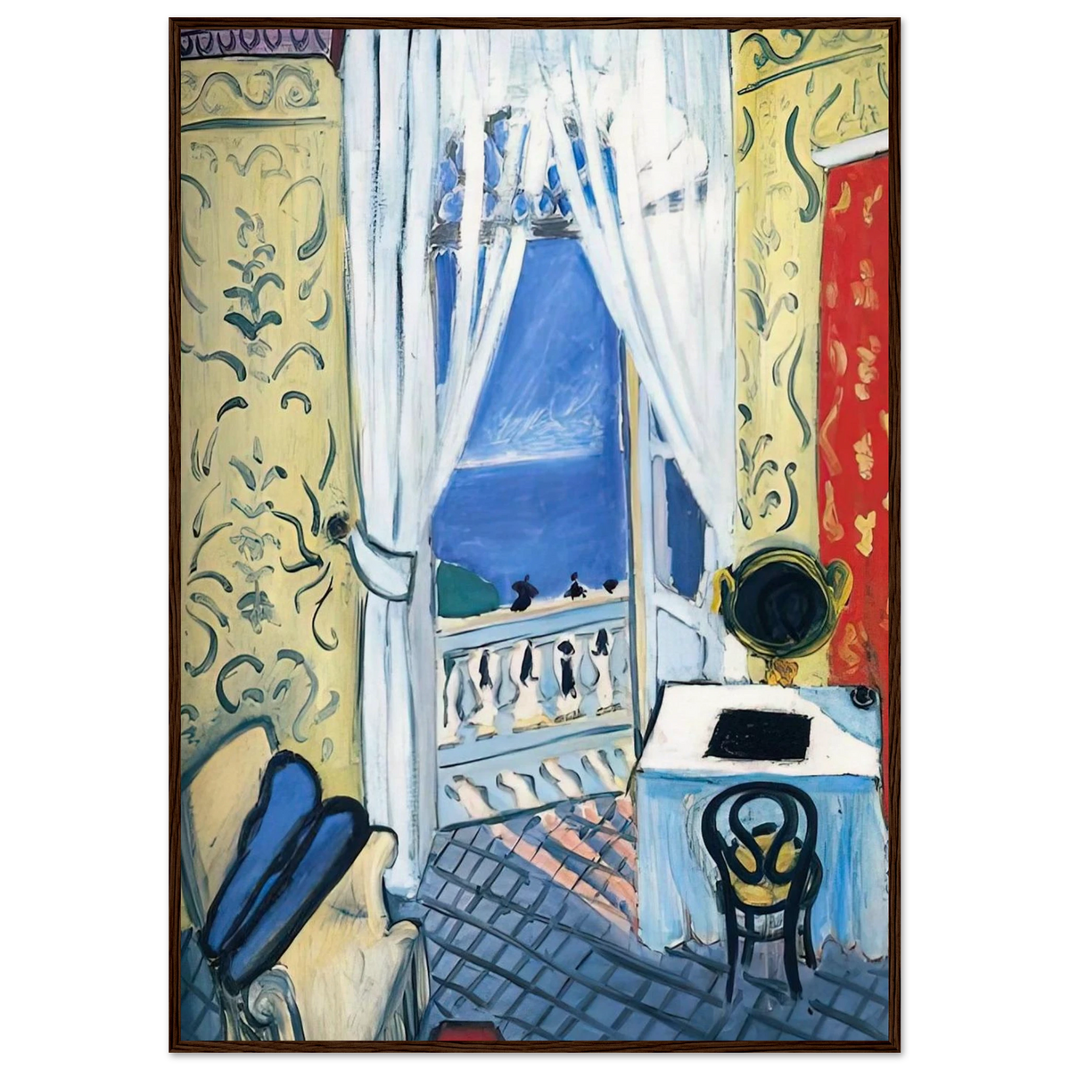 INTERIOR WITH A VIOLIN CASE 1919 Framed Poster | Henri Matisse Framed Prints Wall Art | Henri Matisse Print