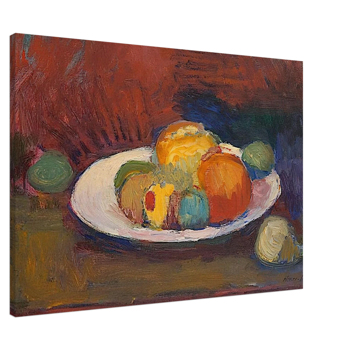 ASSIETTE DE FRUITS FRUIT DISH 1902 Canvas | Henri Matisse Canvas | Henri Matisse Print
