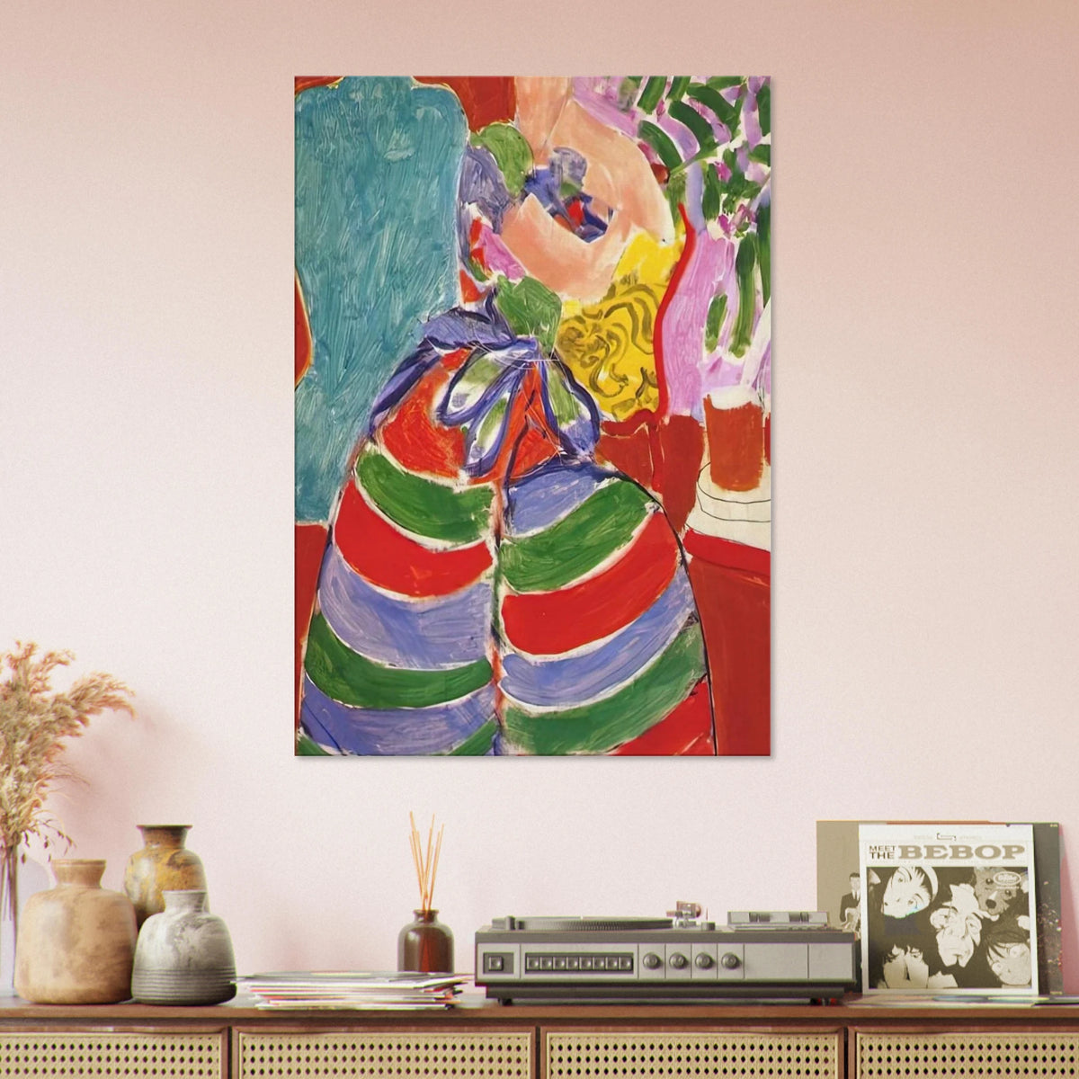 THE STRIPED DRESS 1938 Canvas | Henri Matisse Canvas | Henri Matisse Print