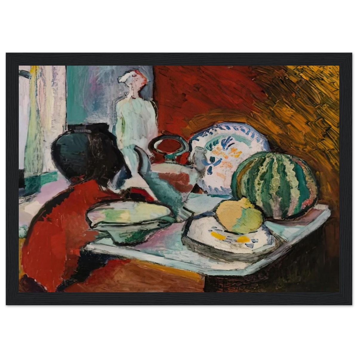 DISHES AND MELON 1907 Framed Poster | Henri Matisse Framed Prints Wall Art | Henri Matisse Print