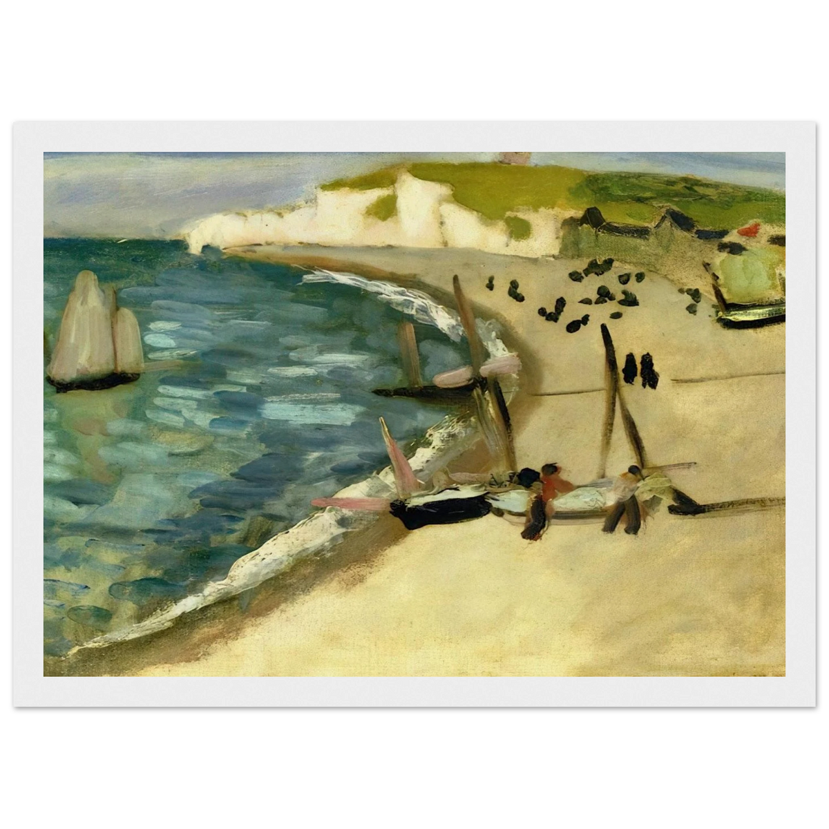 AHT AMONT CLIFFS AT ETRETAT 1920 Framed Poster | Henri Matisse Framed Prints Wall Art | Henri Matisse Print