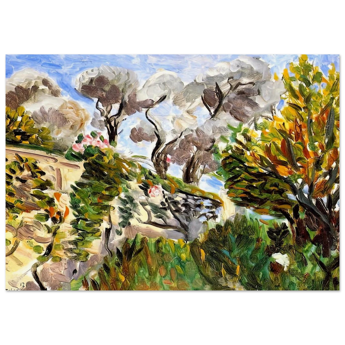 OLIVE TREES RENOIR S GARDEN IN CAGNES 1917 Poster | Henri Matisse Poster | Henri Matisse Print