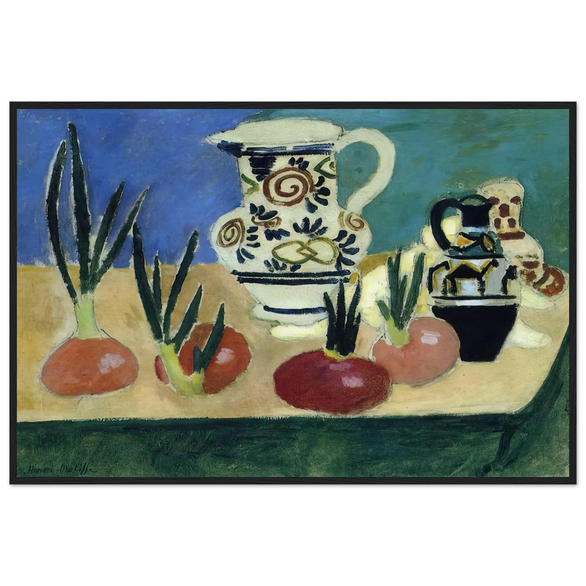 THE RED ONIONS 1906 Framed Poster | Henri Matisse Framed Prints Wall Art | Henri Matisse Print