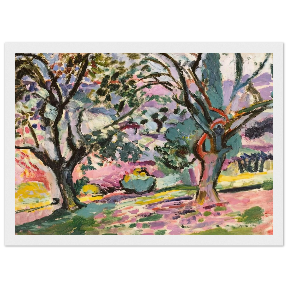 OLIVE TREES AT COLLIOURE 1906 Framed Poster | Henri Matisse Framed Prints Wall Art | Henri Matisse Print