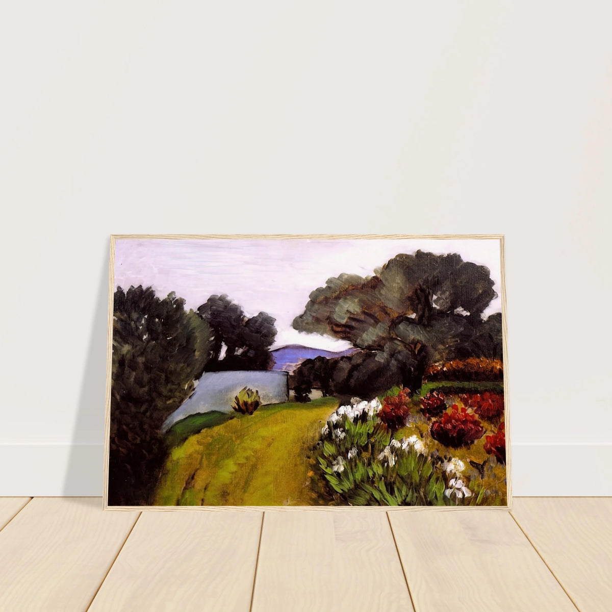 IN THE NICE COUNTRYSIDE GARDEN OF IRISES 1919 Framed Poster | Henri Matisse Framed Prints Wall Art | Henri Matisse Print