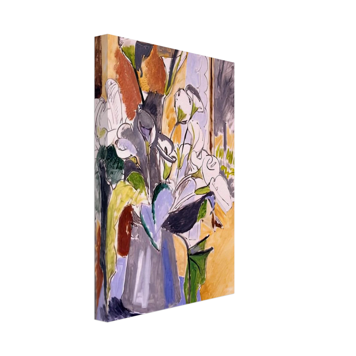 BOUQUET OF FLOWERS ON A VERANDA 1912 Canvas | Henri Matisse Canvas | Henri Matisse Print