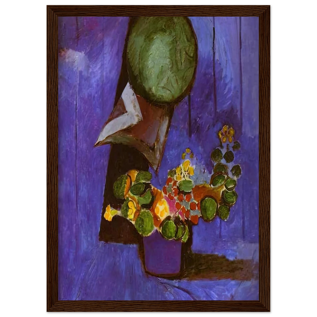 FLOWERS AND CERAMIC PLATE Framed Poster | Henri Matisse Framed Prints Wall Art | Henri Matisse Print