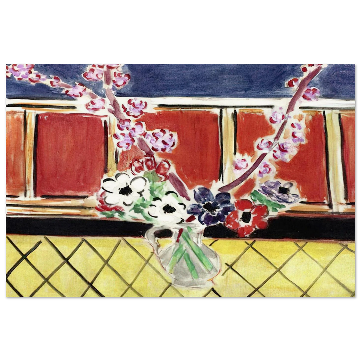 ANEMONES AND PEACH BLOSSOMS 1944 Poster | Henri Matisse Poster | Henri Matisse Print