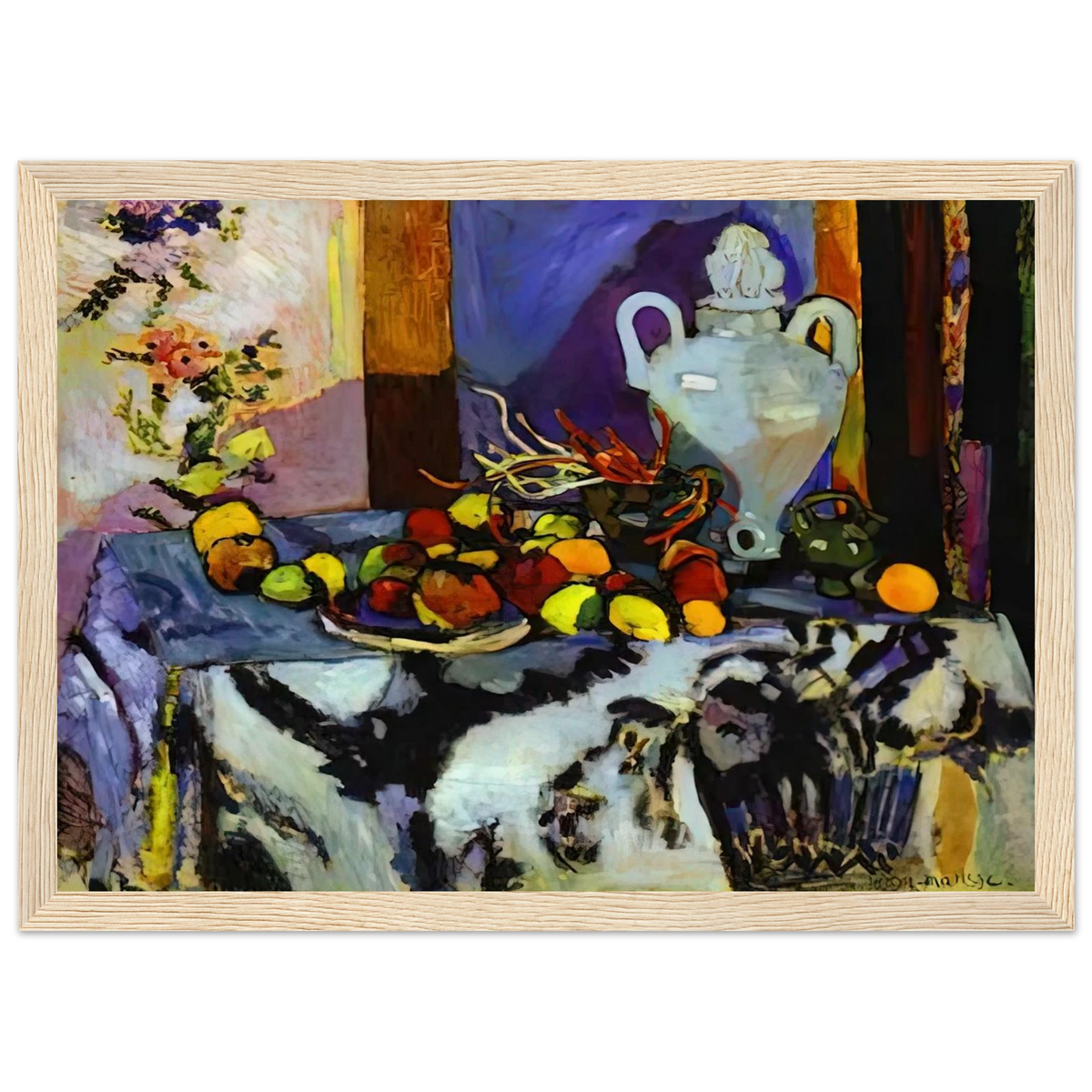 BLUE STILL LIFE Framed Poster | Henri Matisse Framed Prints Wall Art | Henri Matisse Print