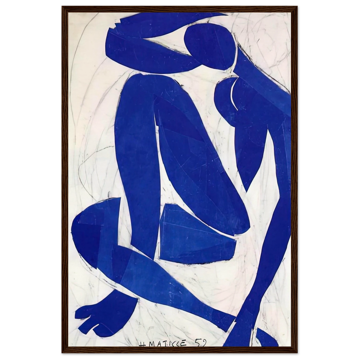 BLUE NUDE IV 1952 Framed Poster | Henri Matisse Framed Prints Wall Art | Henri Matisse Print