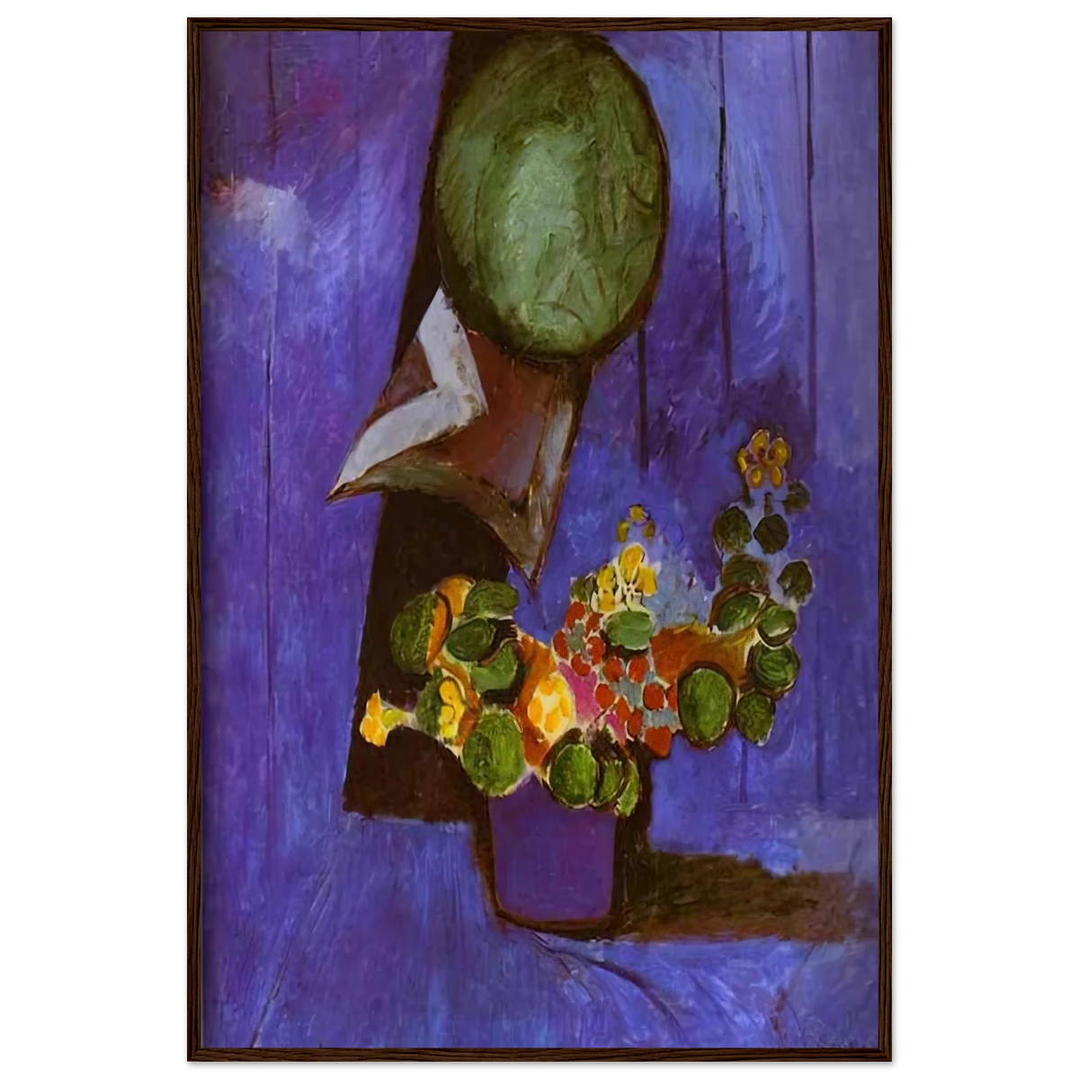 FLOWERS AND CERAMIC PLATE Framed Poster | Henri Matisse Framed Prints Wall Art | Henri Matisse Print