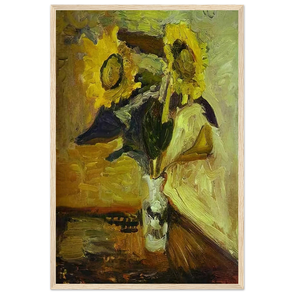 VASE OF SUNFLOWERS 1898 Framed Poster | Henri Matisse Framed Prints Wall Art | Henri Matisse Print