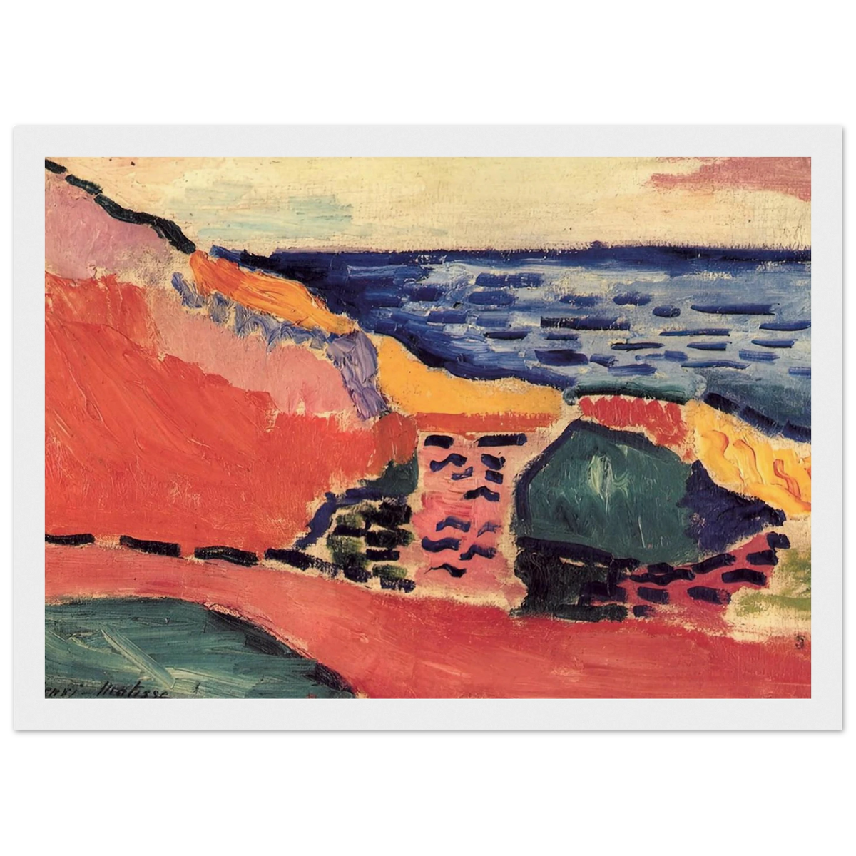 LA MOULADE COLLIOURE IN THE SUMMER 1905 Framed Poster | Henri Matisse Framed Prints Wall Art | Henri Matisse Print