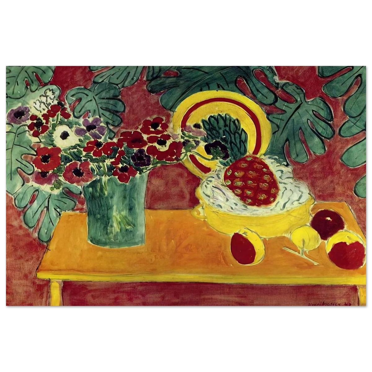PINEAPPLE AND ANEMONES 1940 Poster | Henri Matisse Poster | Henri Matisse Print