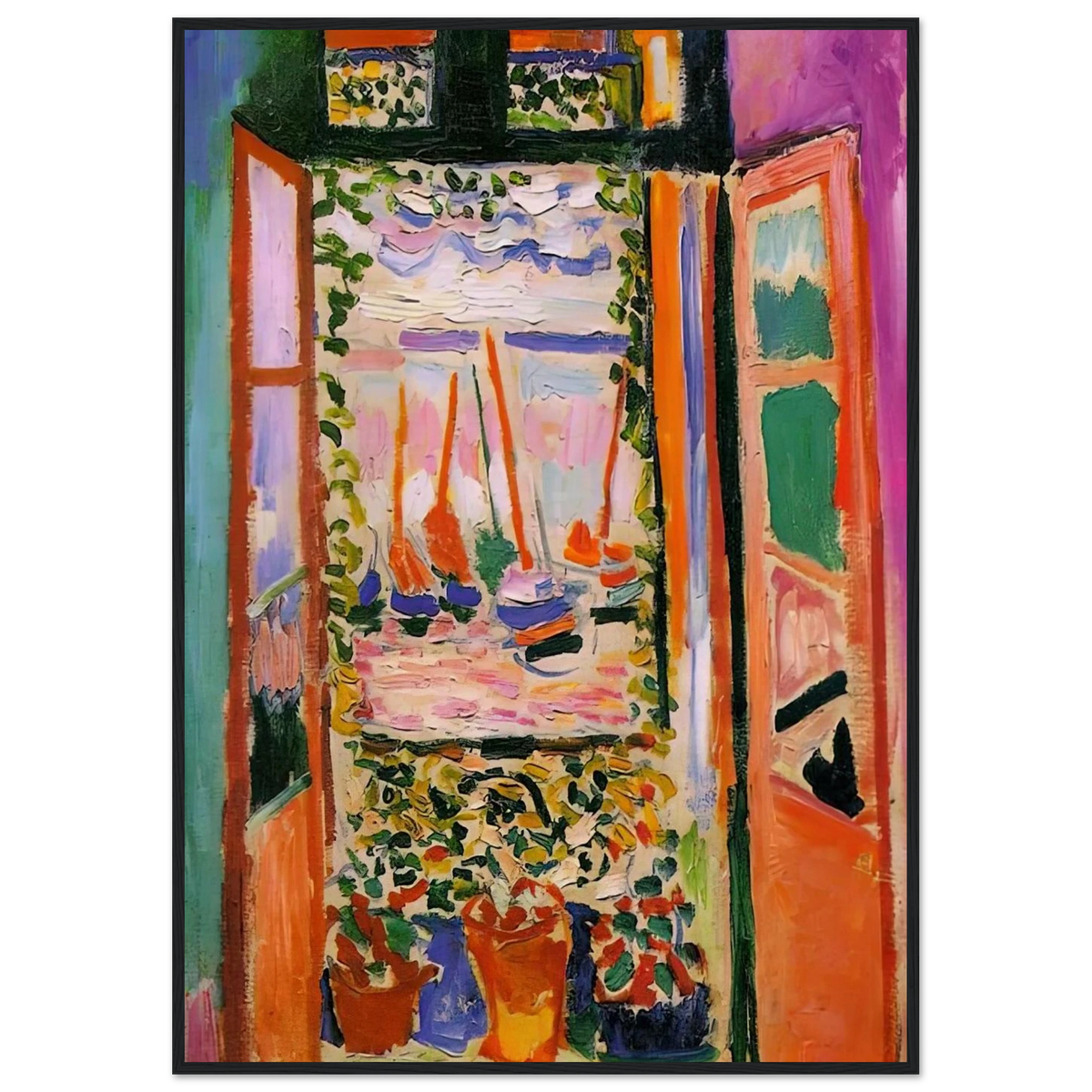 OPEN WINDOW COLLIOURE 1905 Framed Poster | Henri Matisse Framed Prints Wall Art | Henri Matisse Print