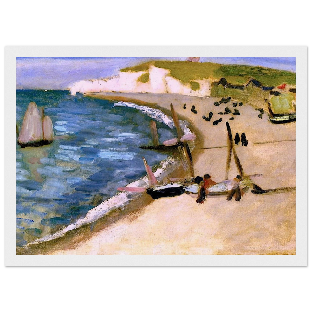 AHT AMONT CLIFFS AT ETRETAT 1921 Framed Poster | Henri Matisse Framed Prints Wall Art | Henri Matisse Print