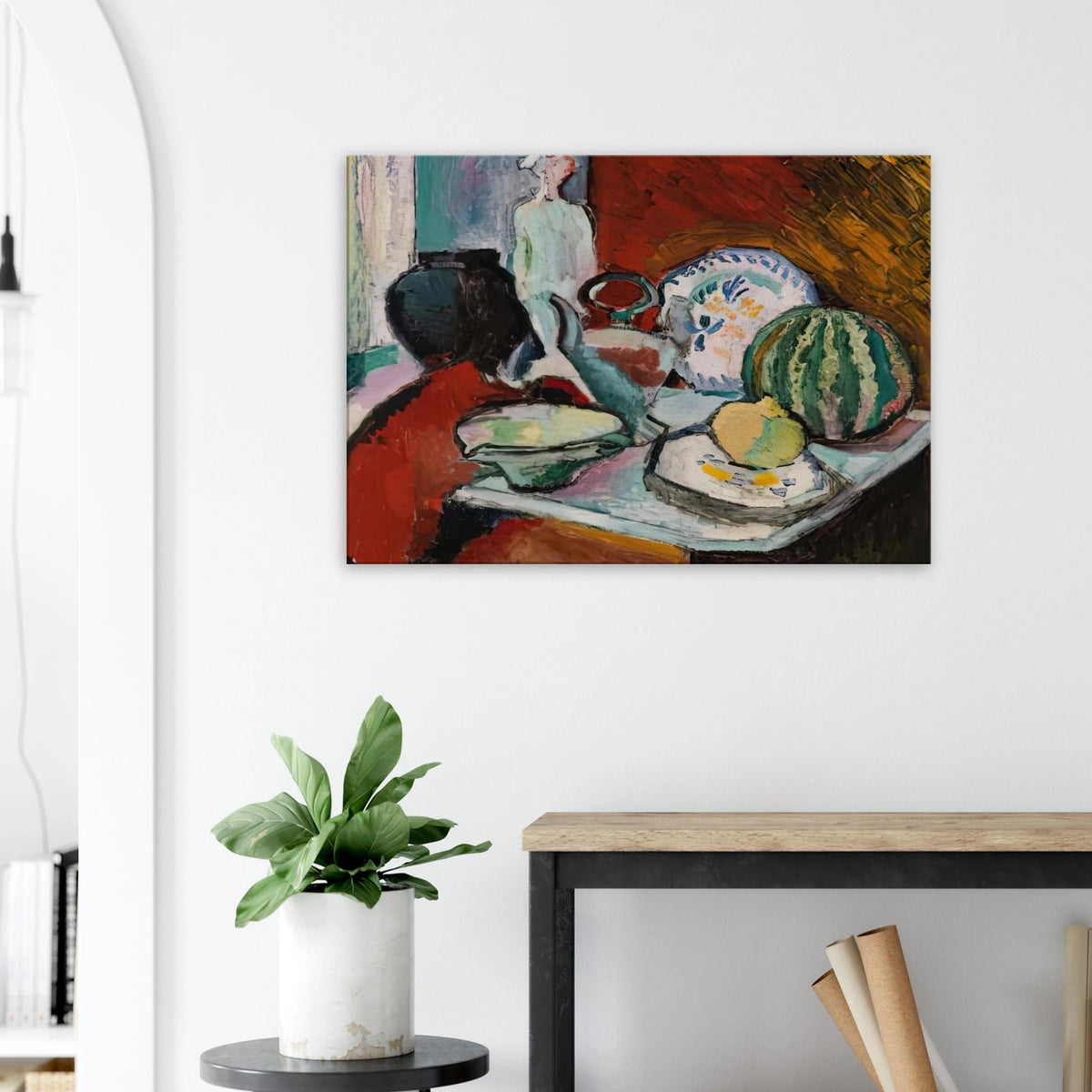 DISHES AND MELON 1907 Canvas | Henri Matisse Canvas | Henri Matisse Print