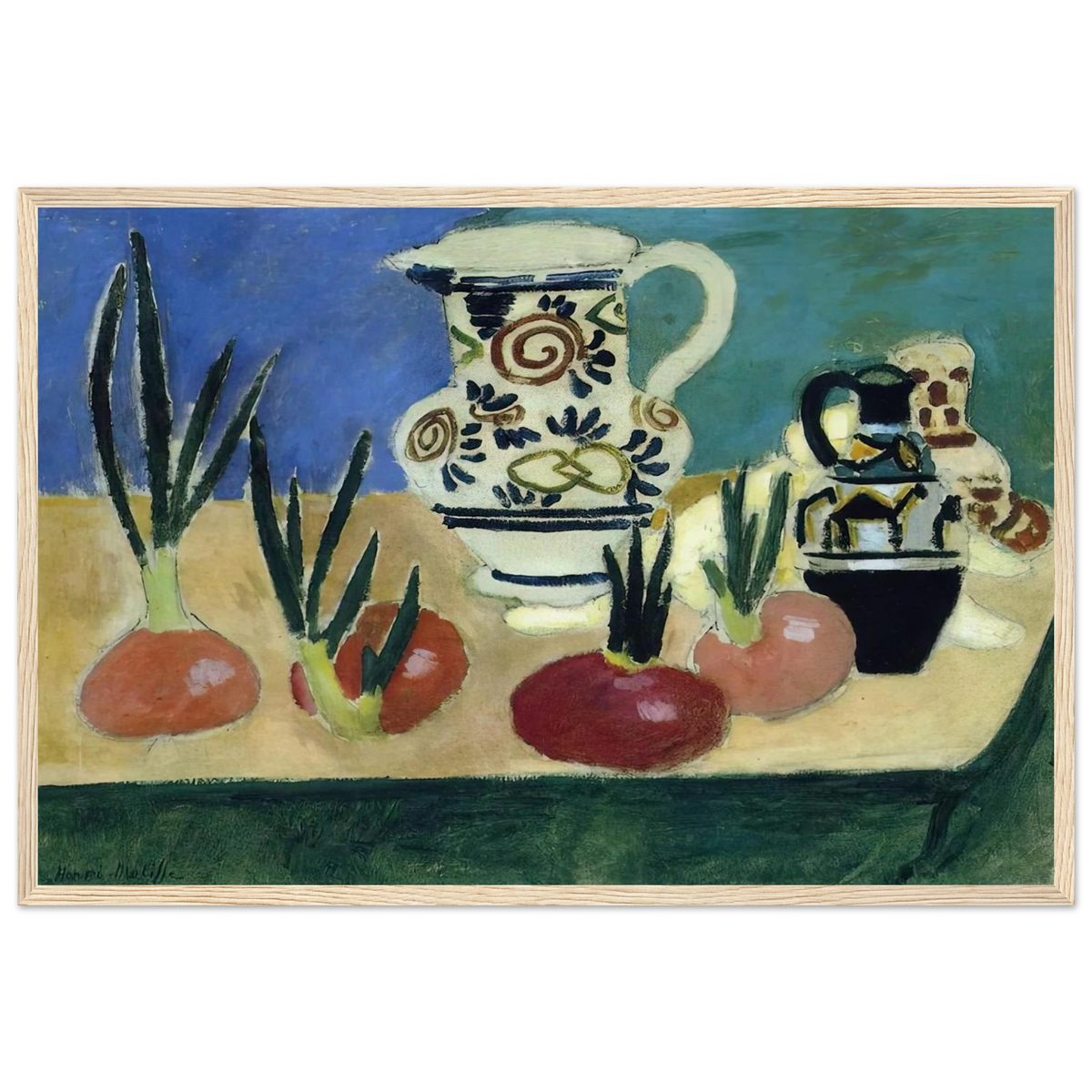 THE RED ONIONS 1906 Framed Poster | Henri Matisse Framed Prints Wall Art | Henri Matisse Print
